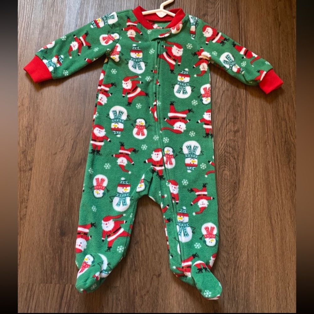 SOLD- Carter’s Christmas Holiday Fleece Sleeper- 6 Months